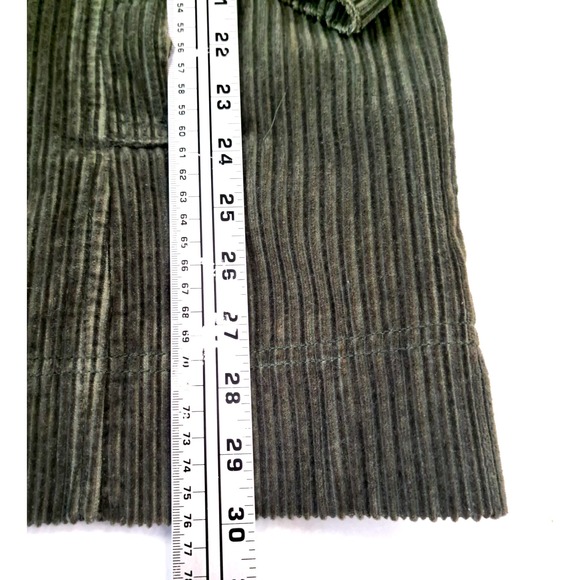 Denim & Company Corduroy Coat Women's Small Olive Green Fitted Back Slit Lined - Picture 12 of 13